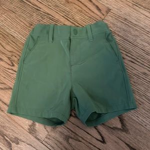 Janie & Jack Boys 18-24 month olive green athletic material prep shorts